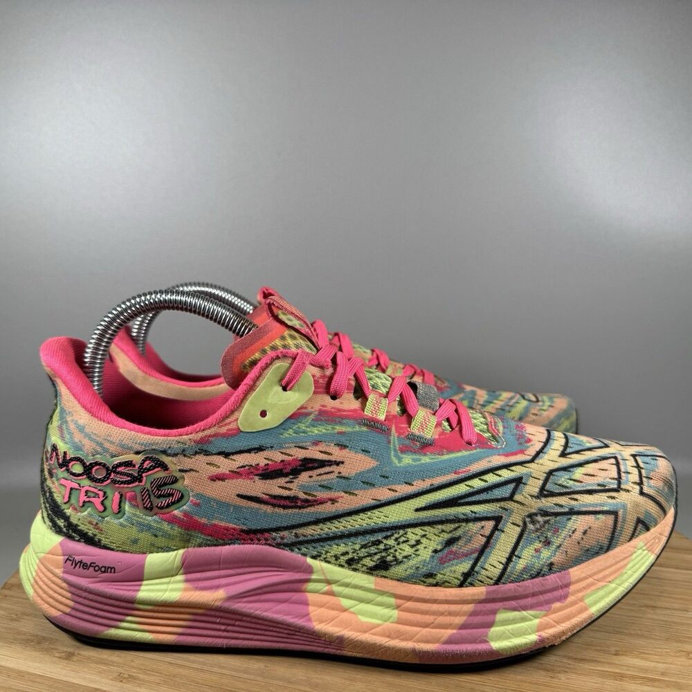 ASICS NOOSA TRI 15 Running Shoes Women's Size 9 FlyteFoam Bold Colorful Pink